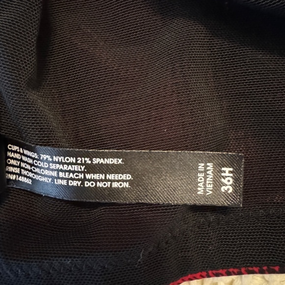 Plaid Red and Black Women's Bra - Picture 12 of 14